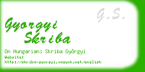 gyorgyi skriba business card